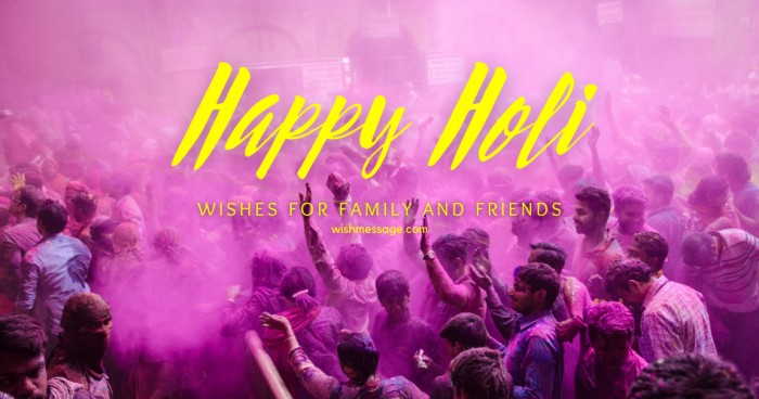 Happy Holi 2022 Wishes, Messages, or quotes to Family and Friends