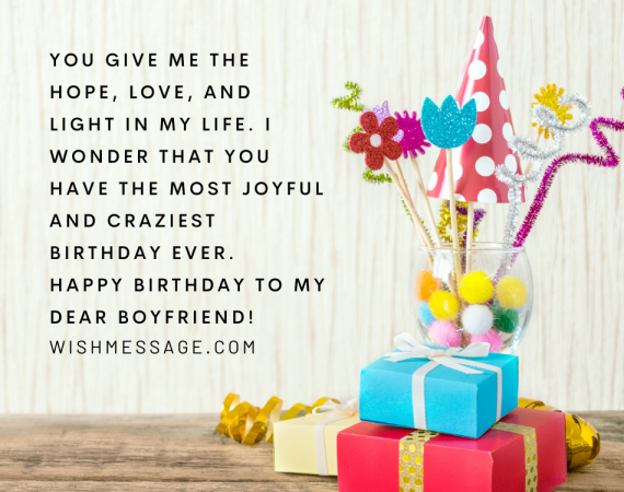 Cute Birthday Wishes For Boyfriend 