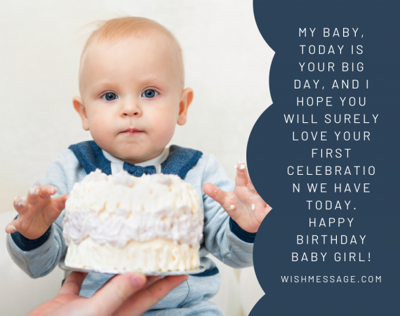 Happy 1st Birthday Wishes For Baby Girls and Boys | WishMessage